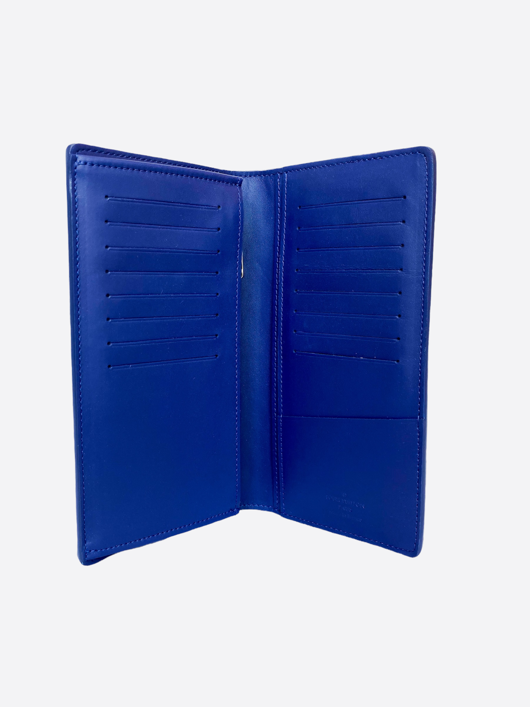 Louis Vuitton Blue Bandana Monogram Brazza Wallet – Savonches