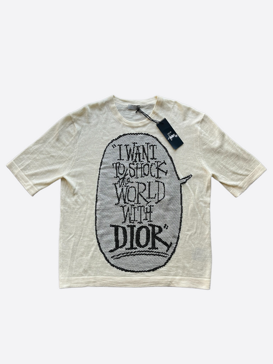 Dior Stussy "I Want To Shock The World With Dior" Tee