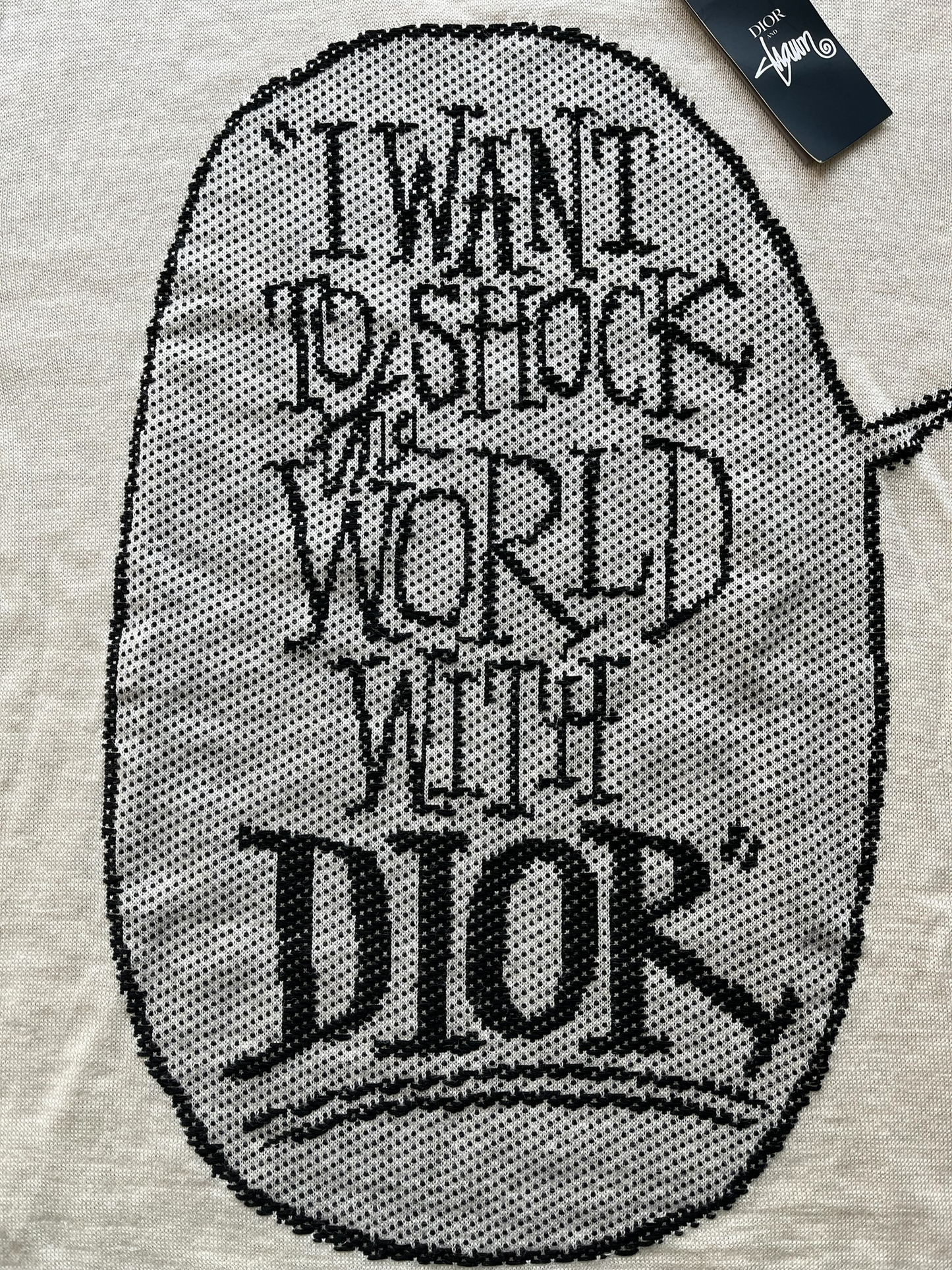 Dior Stussy "I Want To Shock The World With Dior" Tee