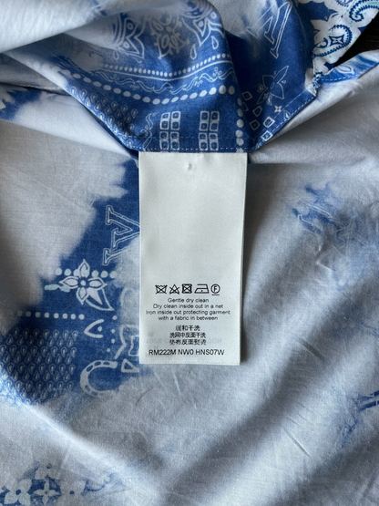 Louis Vuitton Blue Monogram Bandana Button Up Shirt