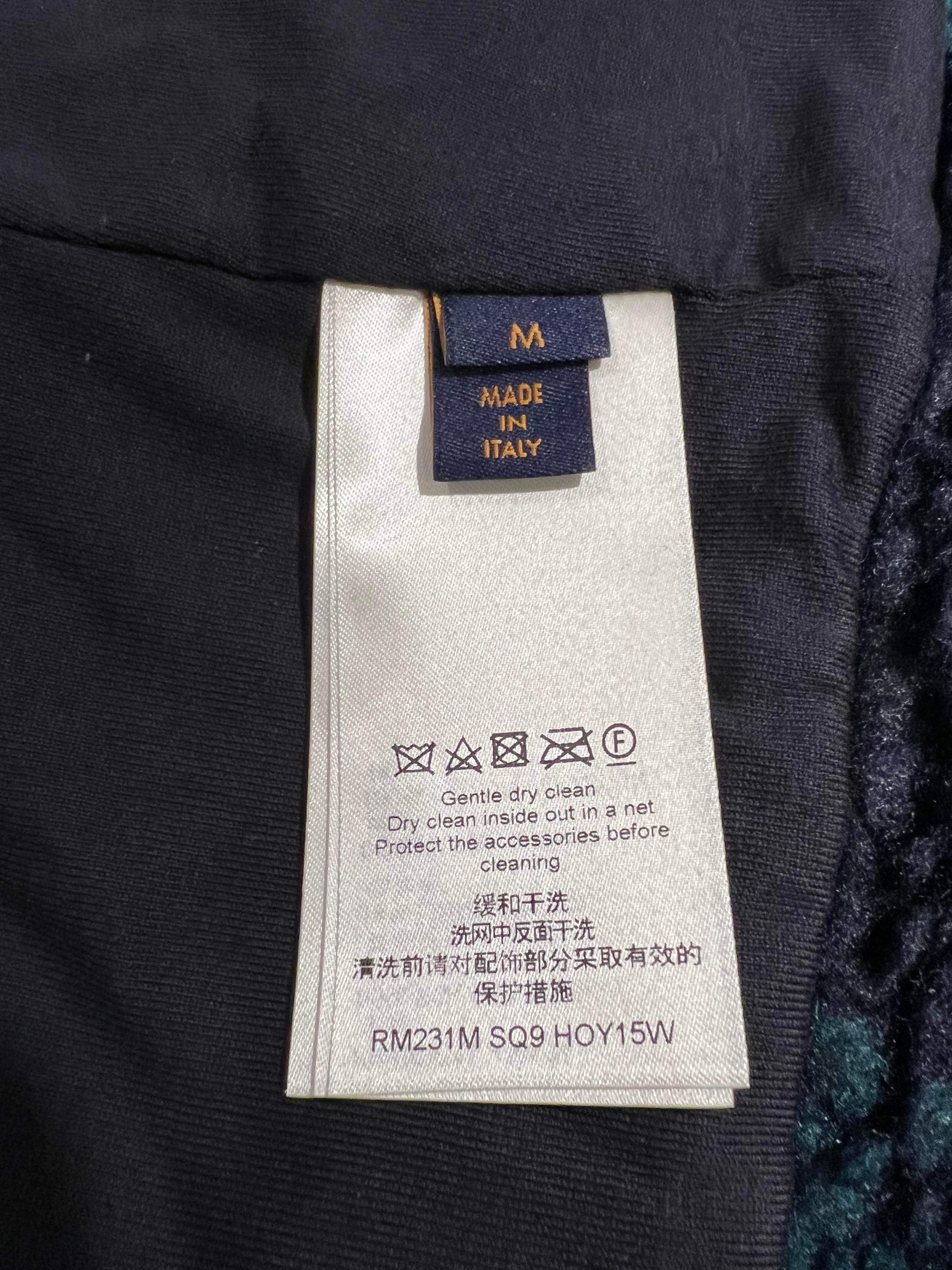 Louis Vuitton Blue & Orange Camo Monogram Fleece Zip Up Jacket