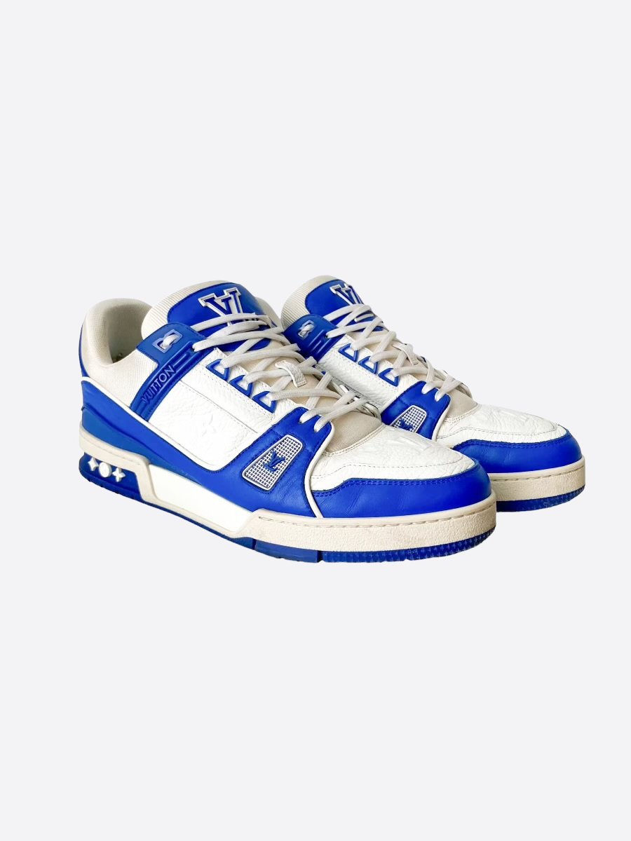 Blue LV Trainer Sneaker