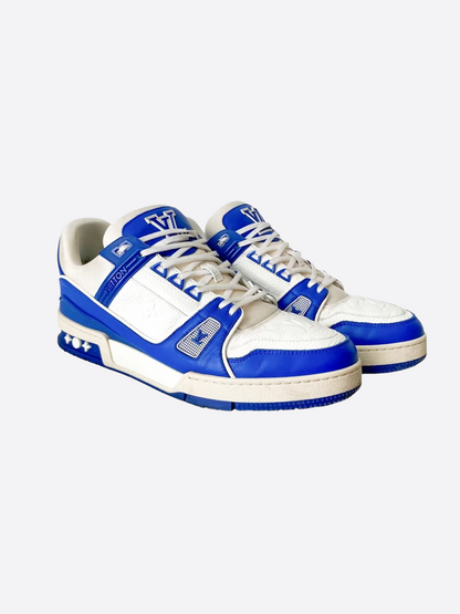 Louis Vuitton Blue & White Monogram Trainers