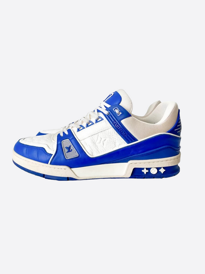 Louis Vuitton Blue & White Monogram Trainers