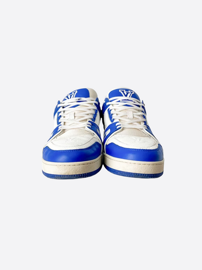 Louis Vuitton Blue & White Monogram Trainers