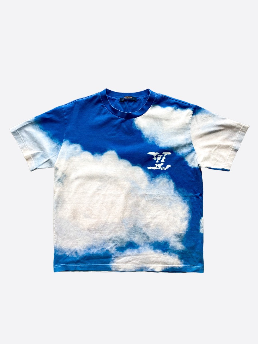 Louis Vuitton Blue & White Cloud Logo T-Shirt