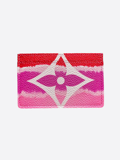 Louis Vuitton Pink & Red Monogram Escale Card Holder