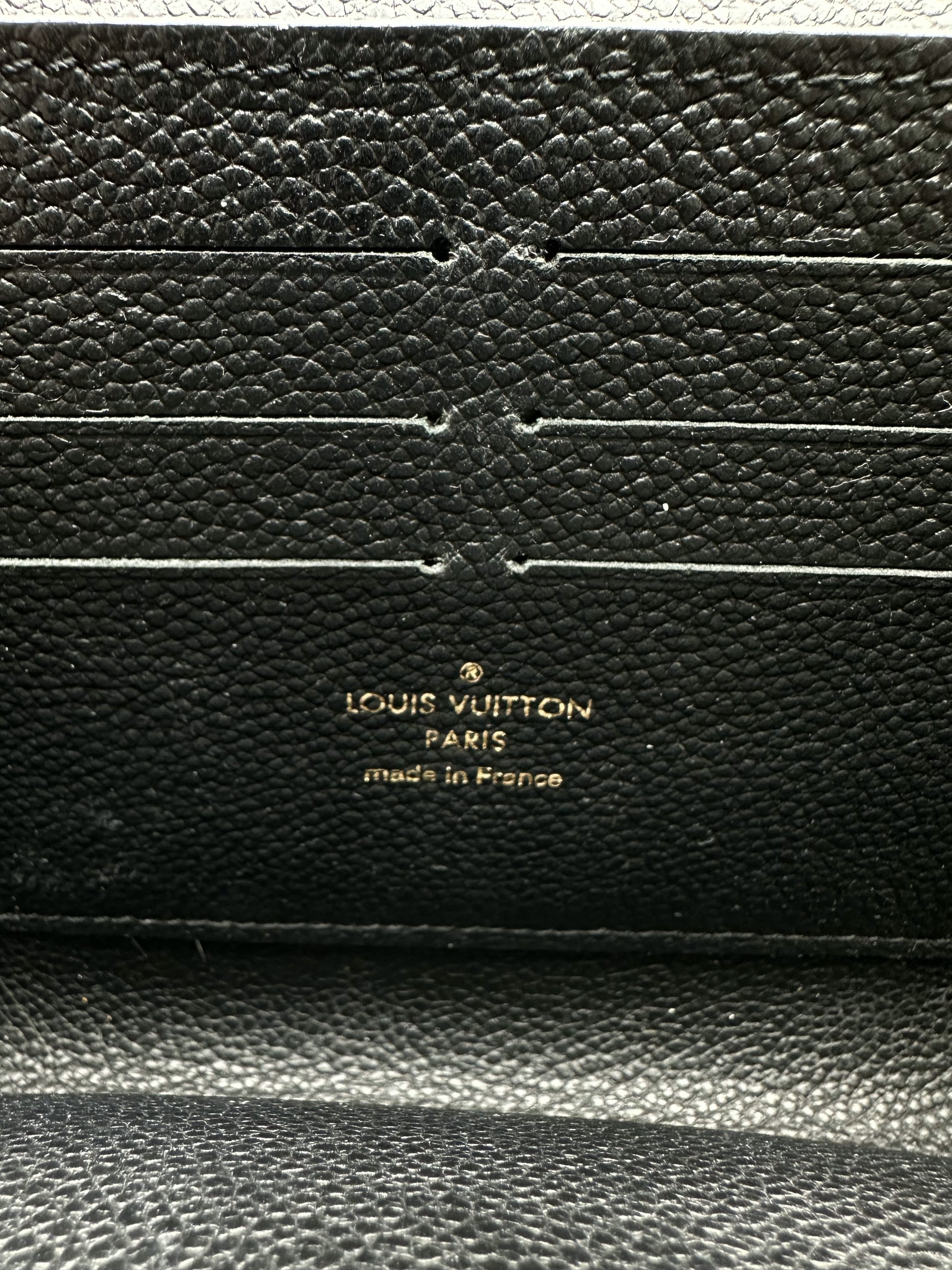 Louis Vuitton Monogram Empreinte Vavin Chain Wallet Black at