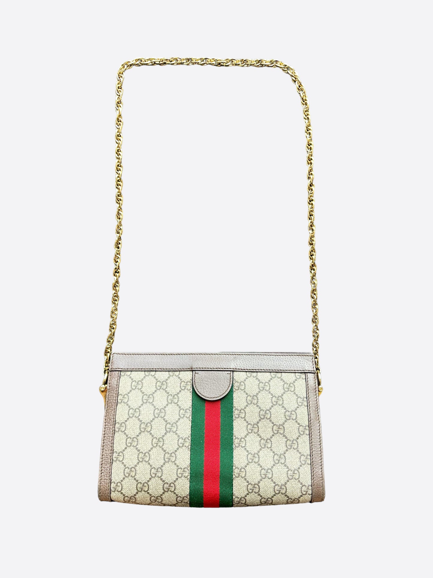 Gucci Brown GG Monogram Ophidia Small Shoulder Bag