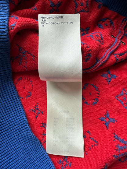 Louis Vuitton Blue & Red Monogram Gradient Sweater