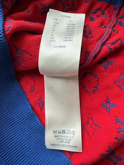 Louis Vuitton Blue & Red Monogram Gradient Sweater