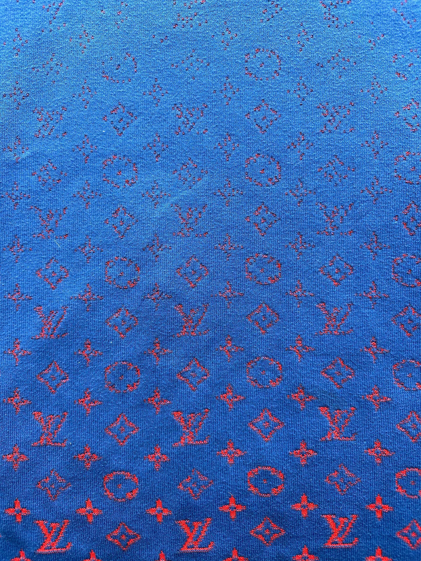 Louis Vuitton Blue & Red Monogram Gradient Sweater