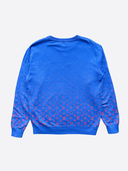 Louis Vuitton Blue & Red Monogram Gradient Sweater