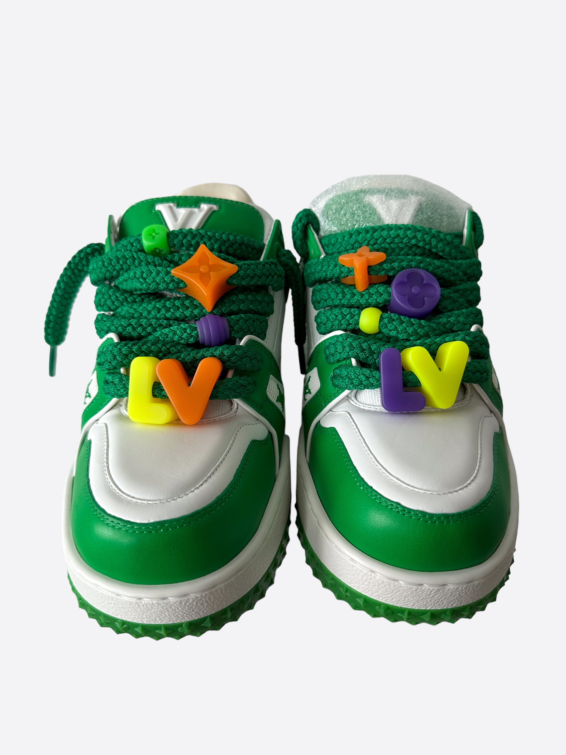 orange louis vuitton sneakers green