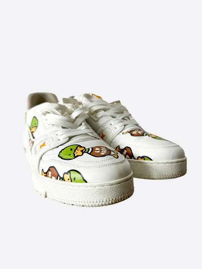 Louis Vuitton Nigo White Duck Logo Trainers