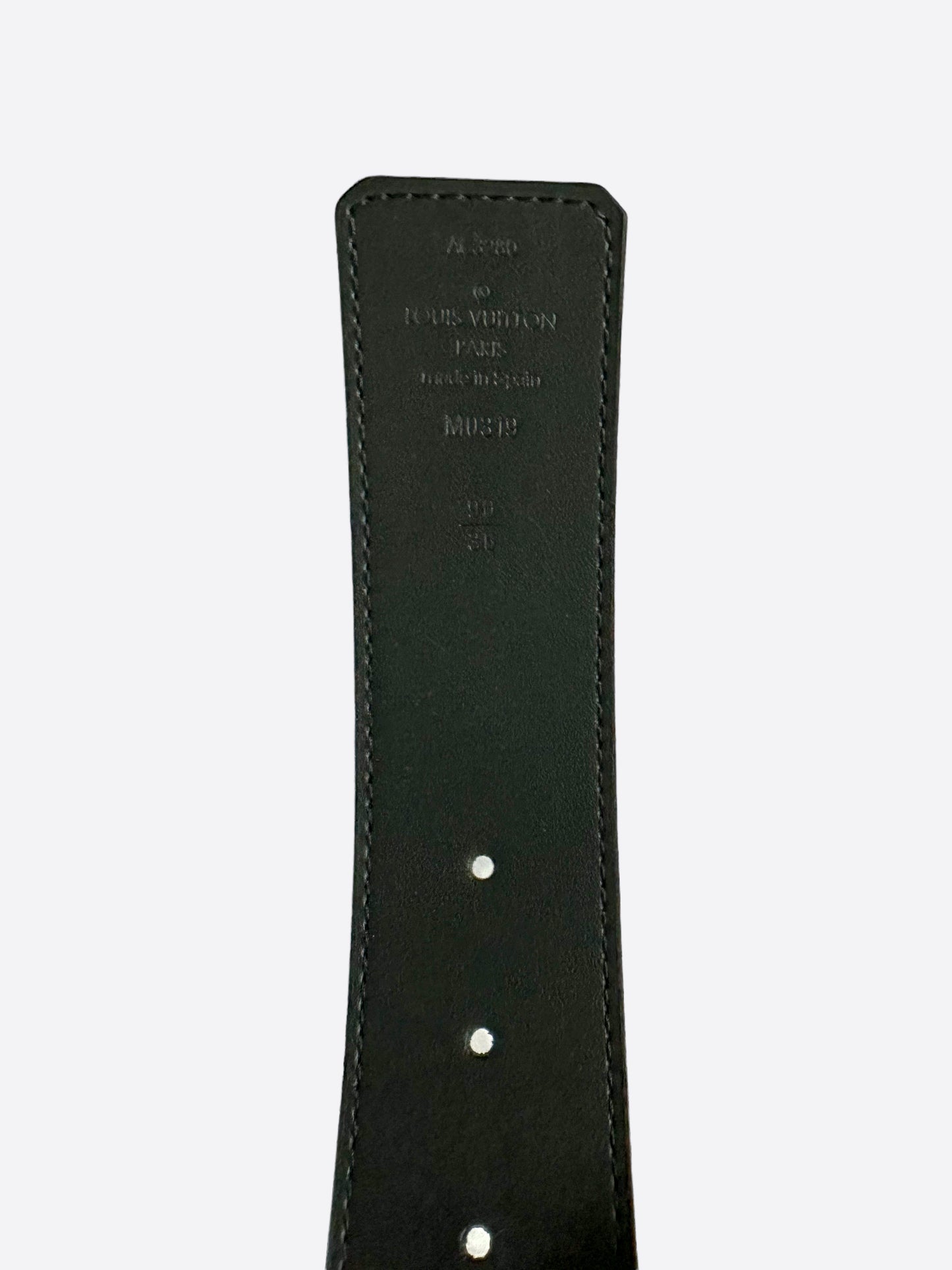 Louis Vuitton Black Damier Graphite City Belt Blue Cloth Metal ref.178254 -  Joli Closet