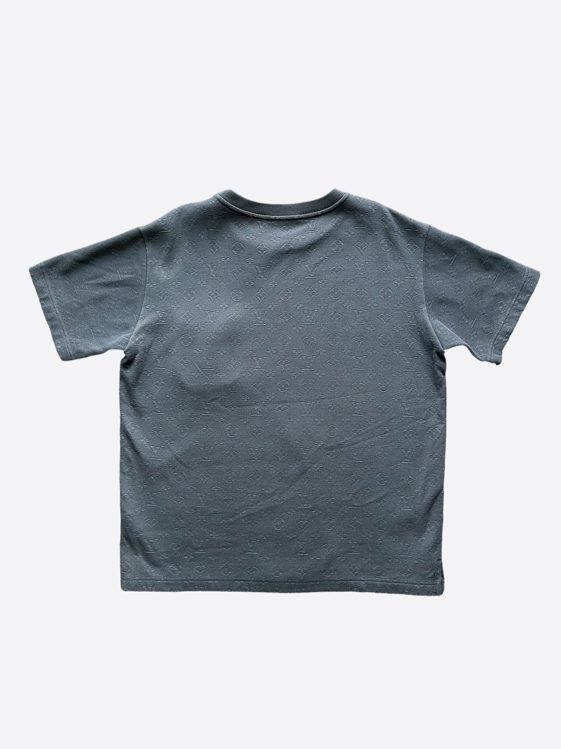 Off-white Monogram-print Faded T-shirt In Blue