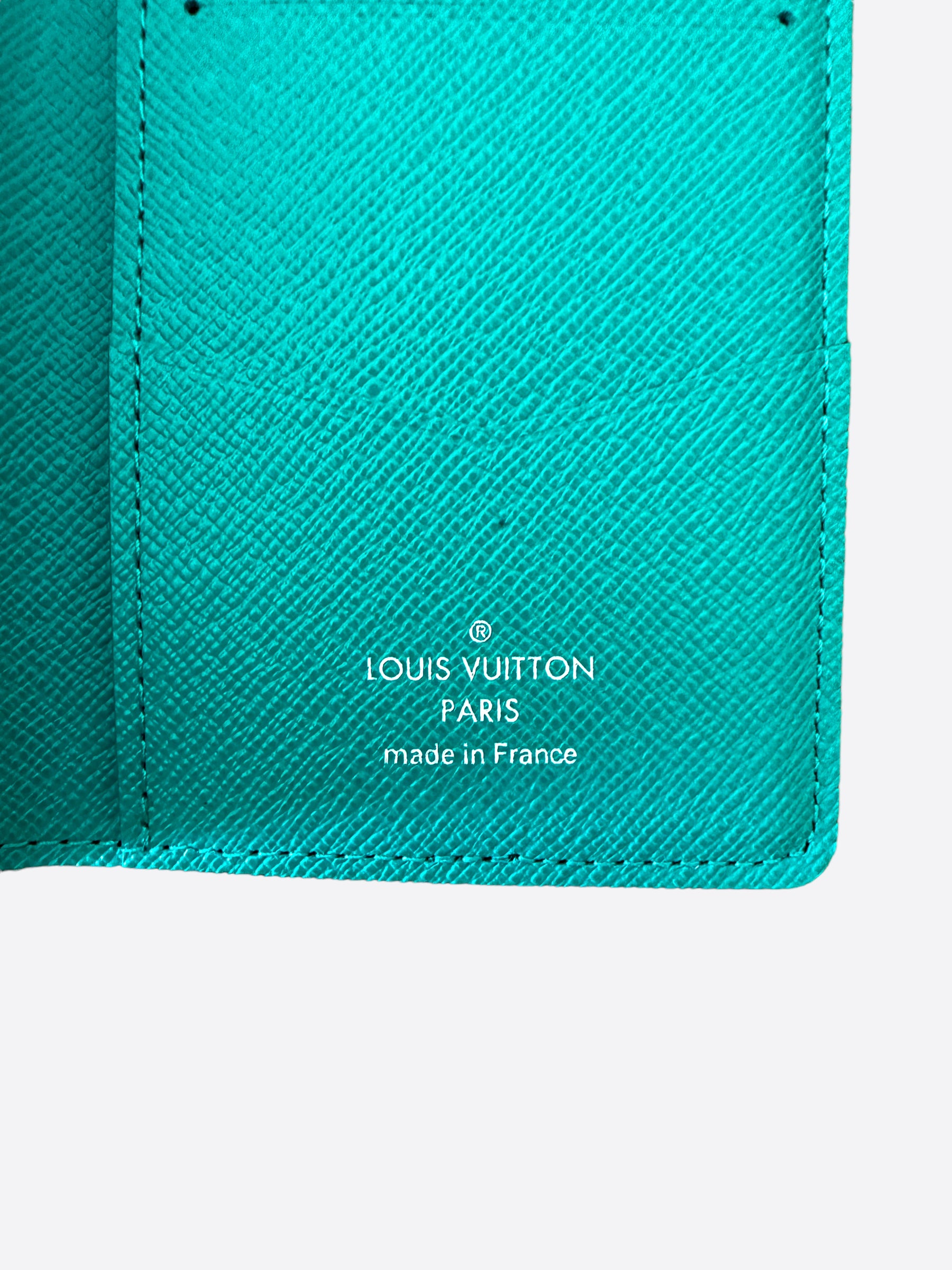 Louis Vuitton Pocket Organizer Monogram Eclipse Lagoon Blue