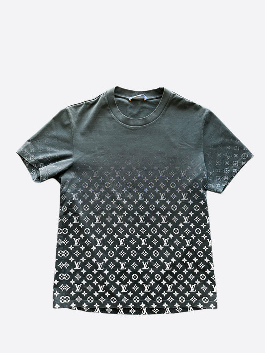 Louis Vuitton Black & White Monogram Gradient T-Shirt