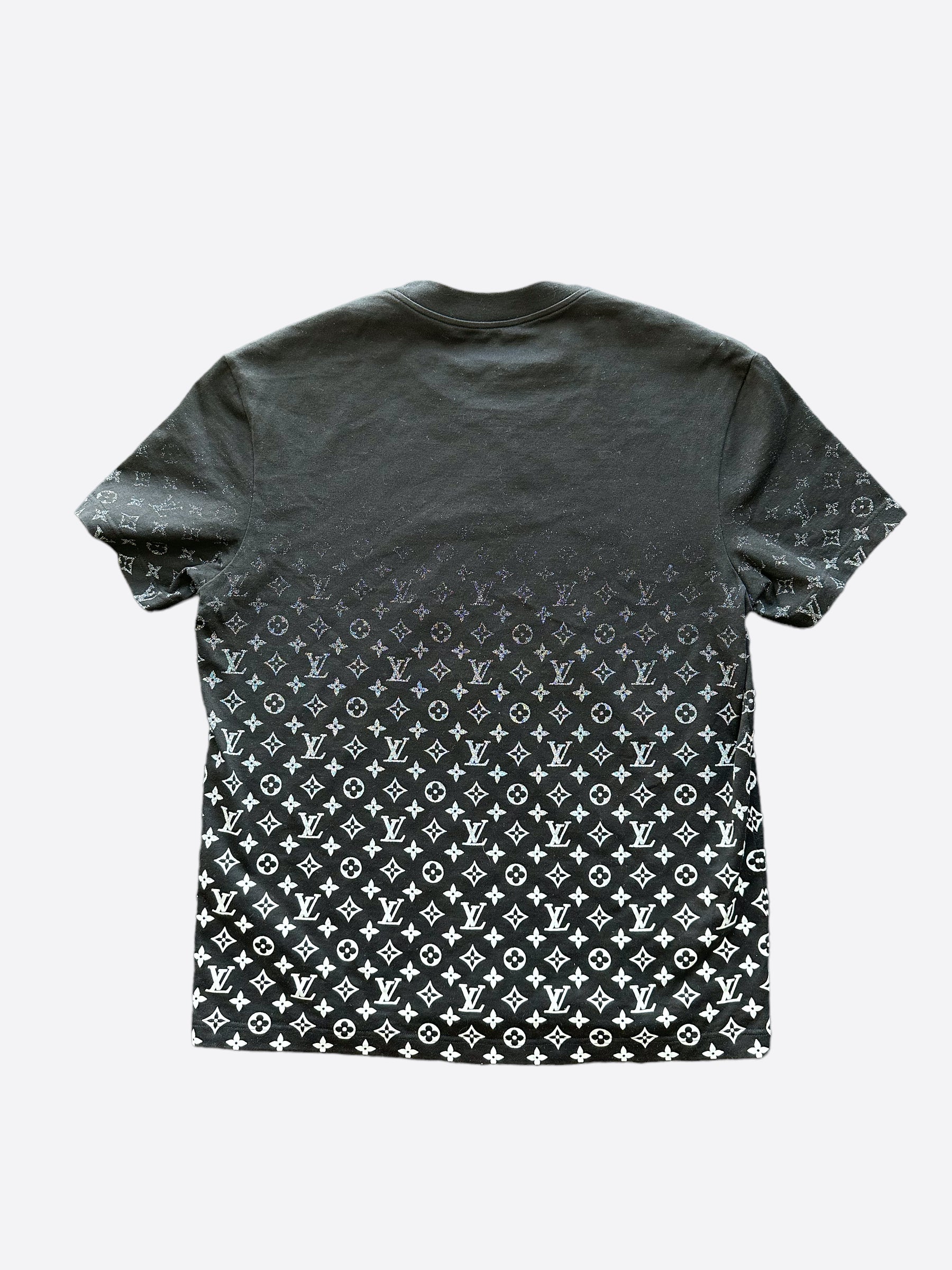 Louis Vuitton Black & White Monogram Gradient T-Shirt