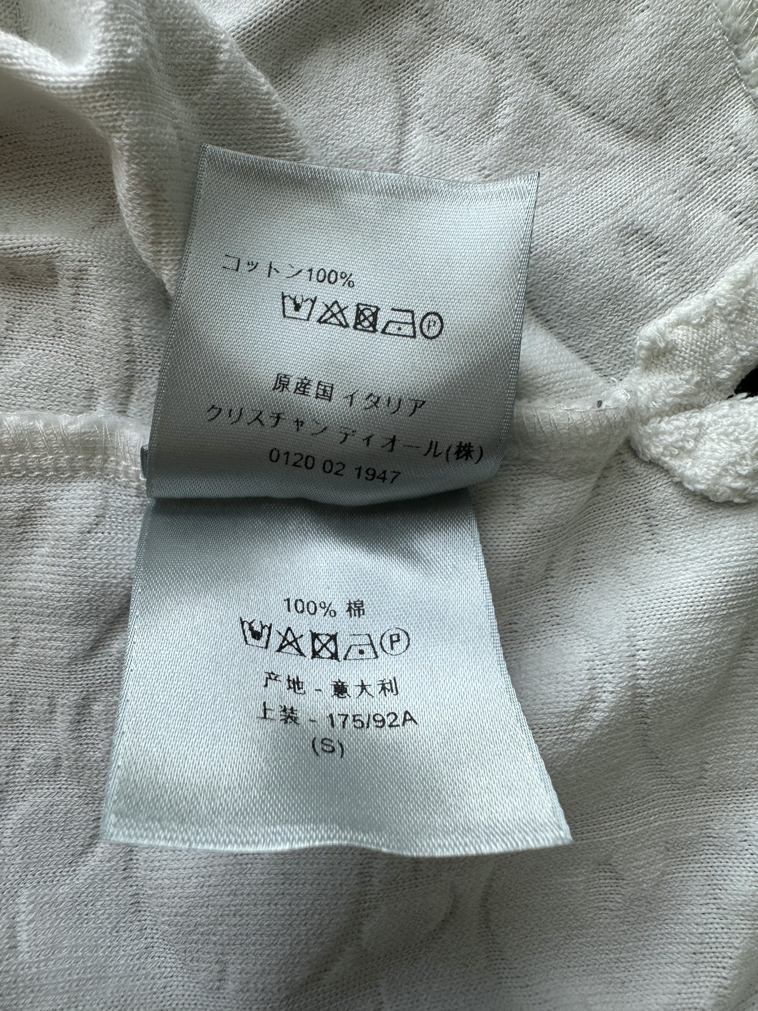 Dior White Oblique Towel Polo Shirt