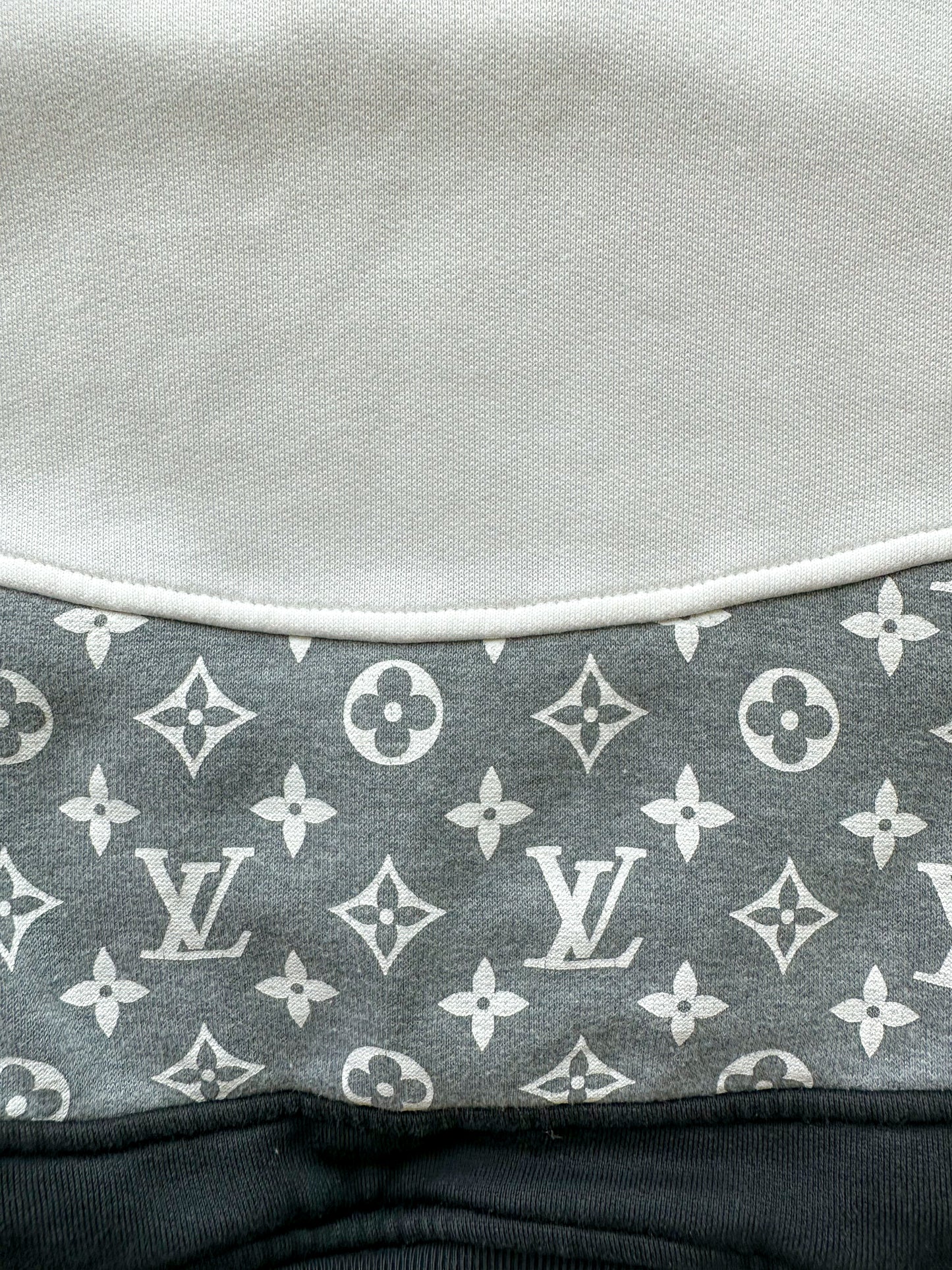 Louis Vuitton LV Monogram Circle Cut Grey Hoodie – Crepslocker