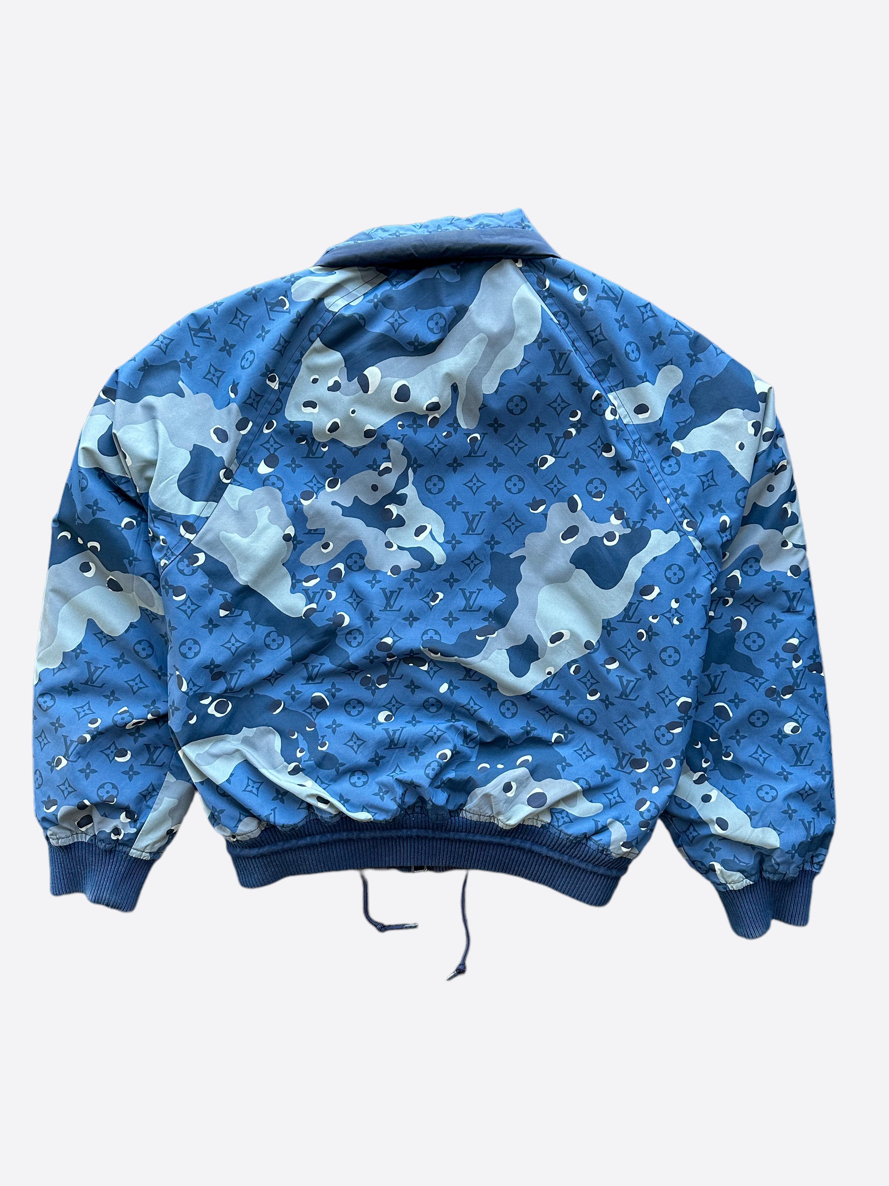 Louis Vuitton Blue Camouflage Monogram Reversible Jacket