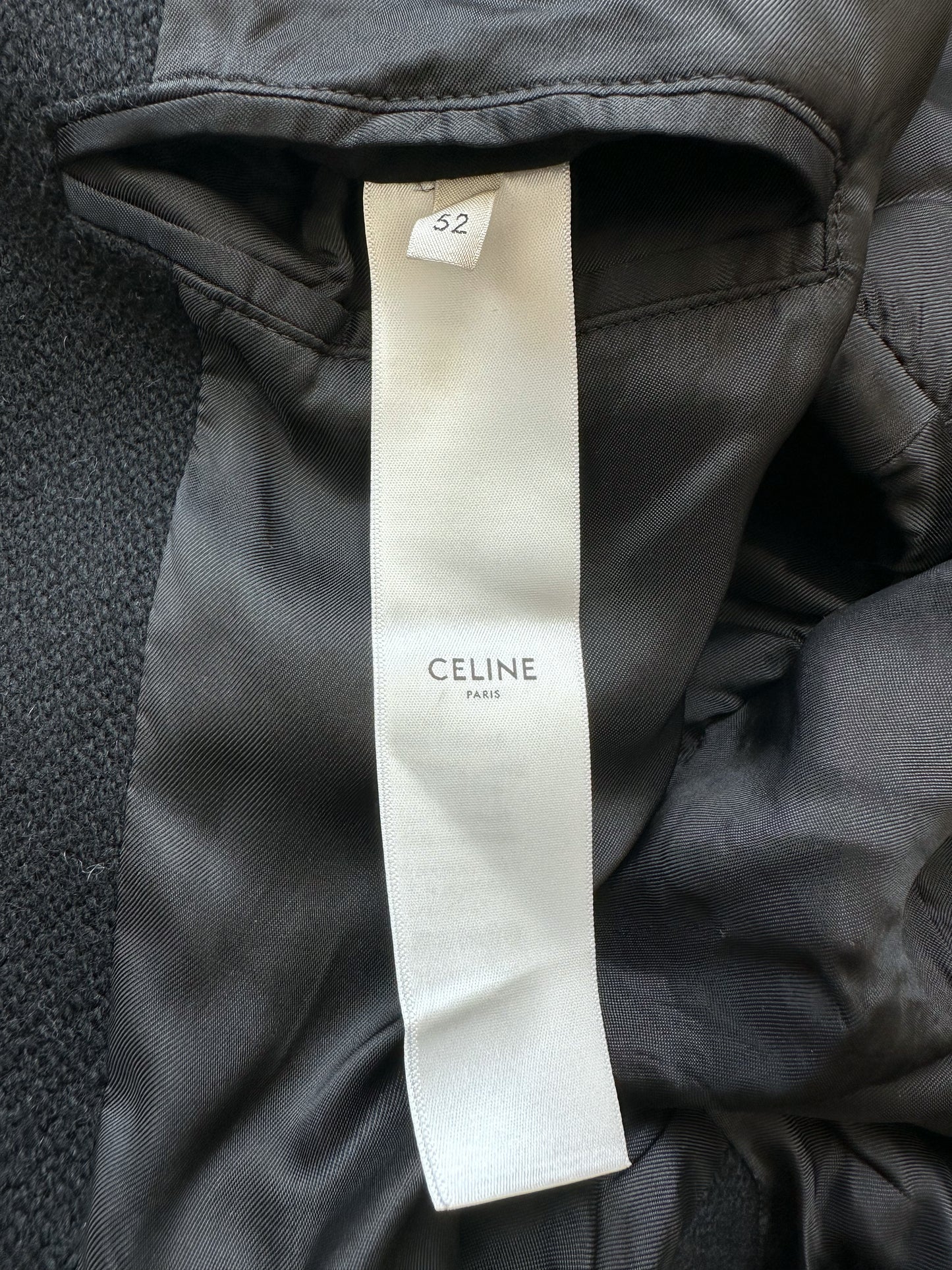 Celine Black & White C Logo Teddy Jacket