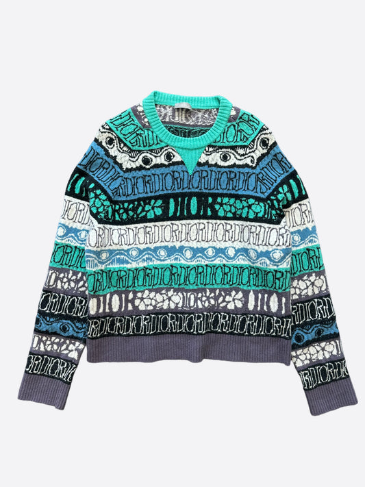 Dior Stussy Multicolor Knit Sweater