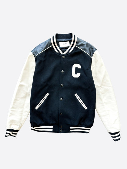 Celine Black & White C Logo Teddy Jacket