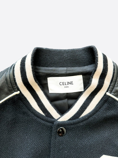 Celine Black & White C Logo Teddy Jacket