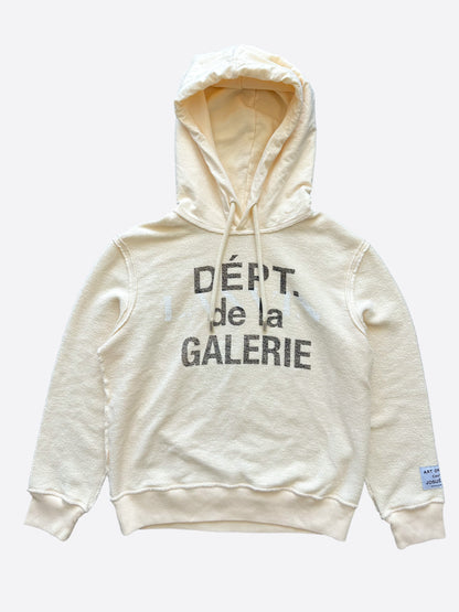 Gallery Dept Lanvin Beige Logo Reverse Hoodie