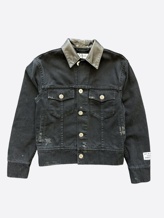 Gallery Dept Lanvin Black Oil Stain Denim Jacket