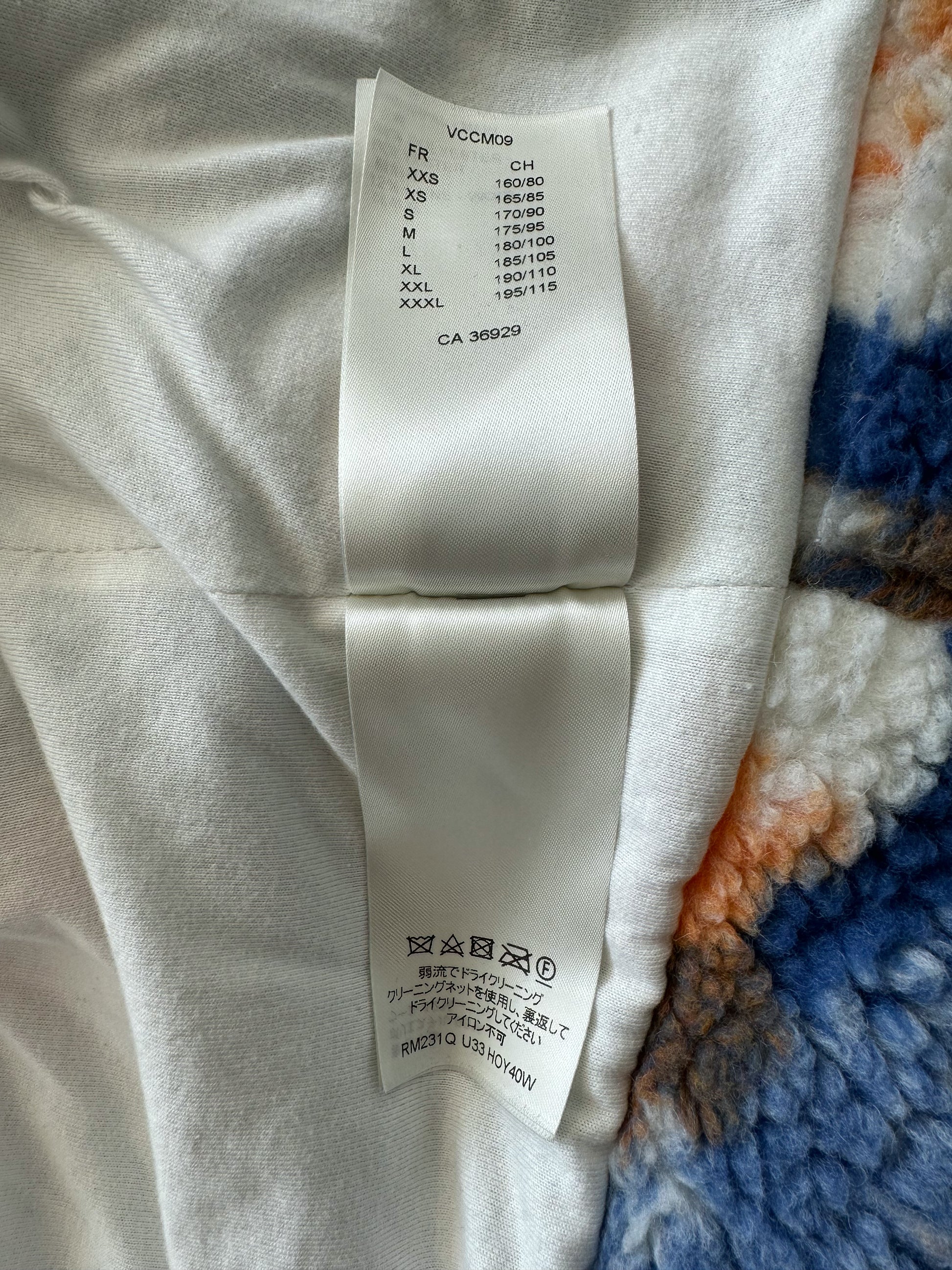 Louis Vuitton Jacquard Camo Fleece Blouson Blue/Orange/White