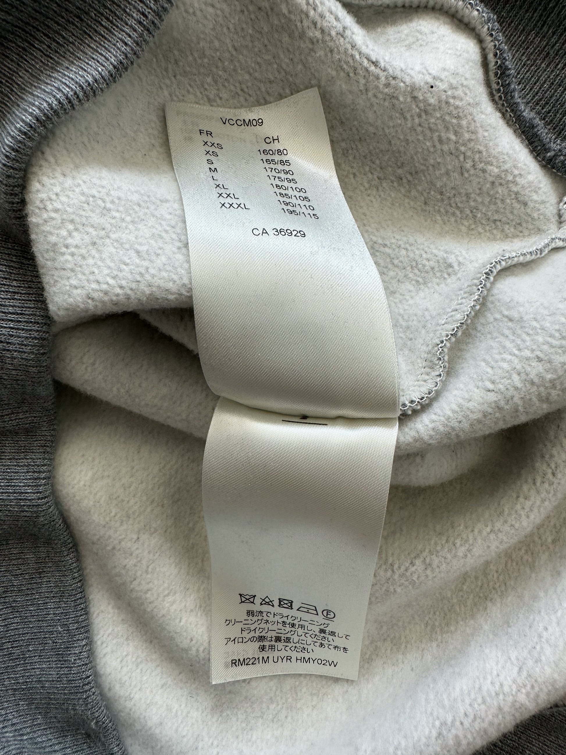 Louis Vuitton Printed Heart Sweatshirt crewneck grey sz L