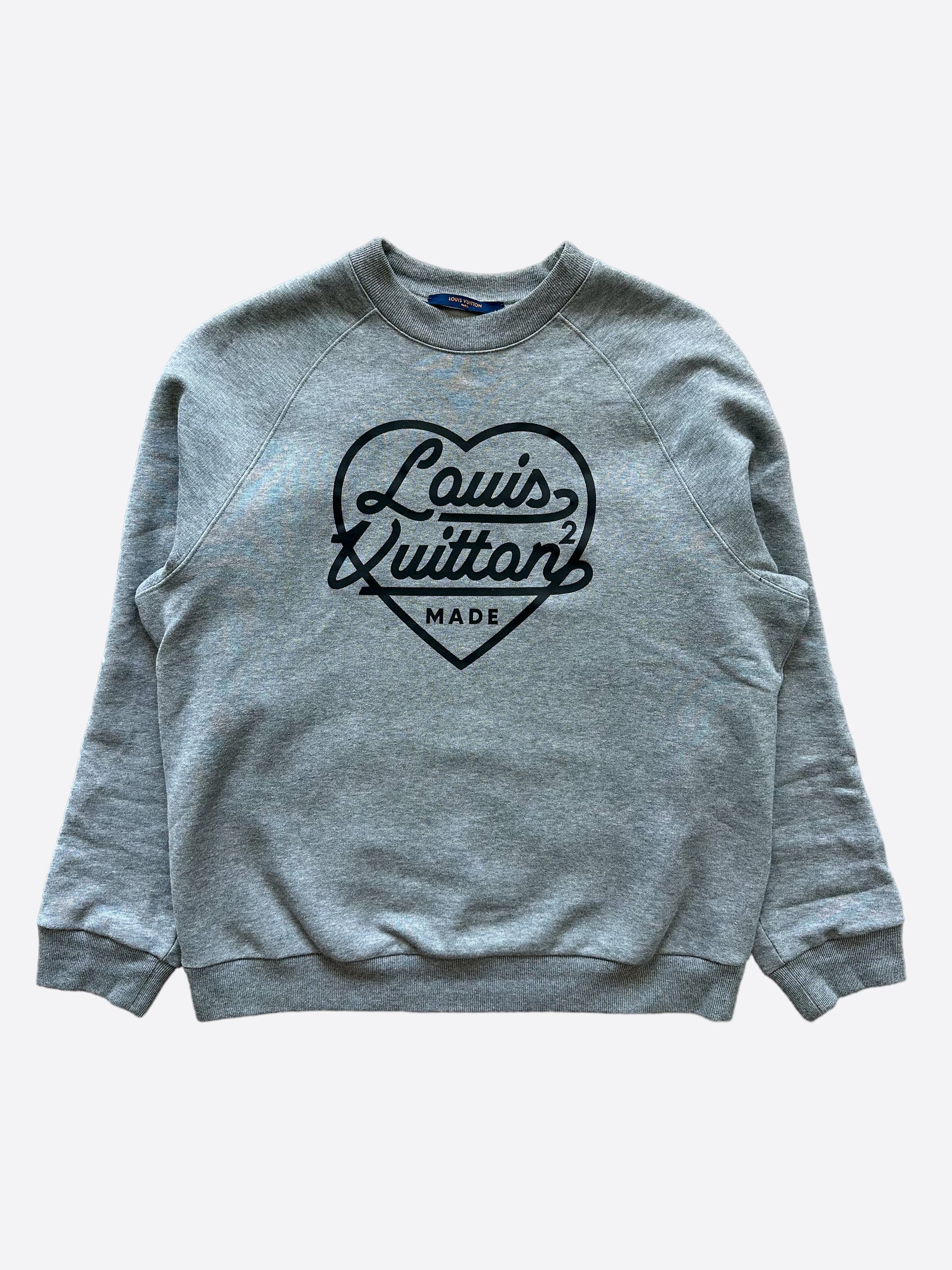 Louis Vuitton Nigo Grey Heart Logo Sweater