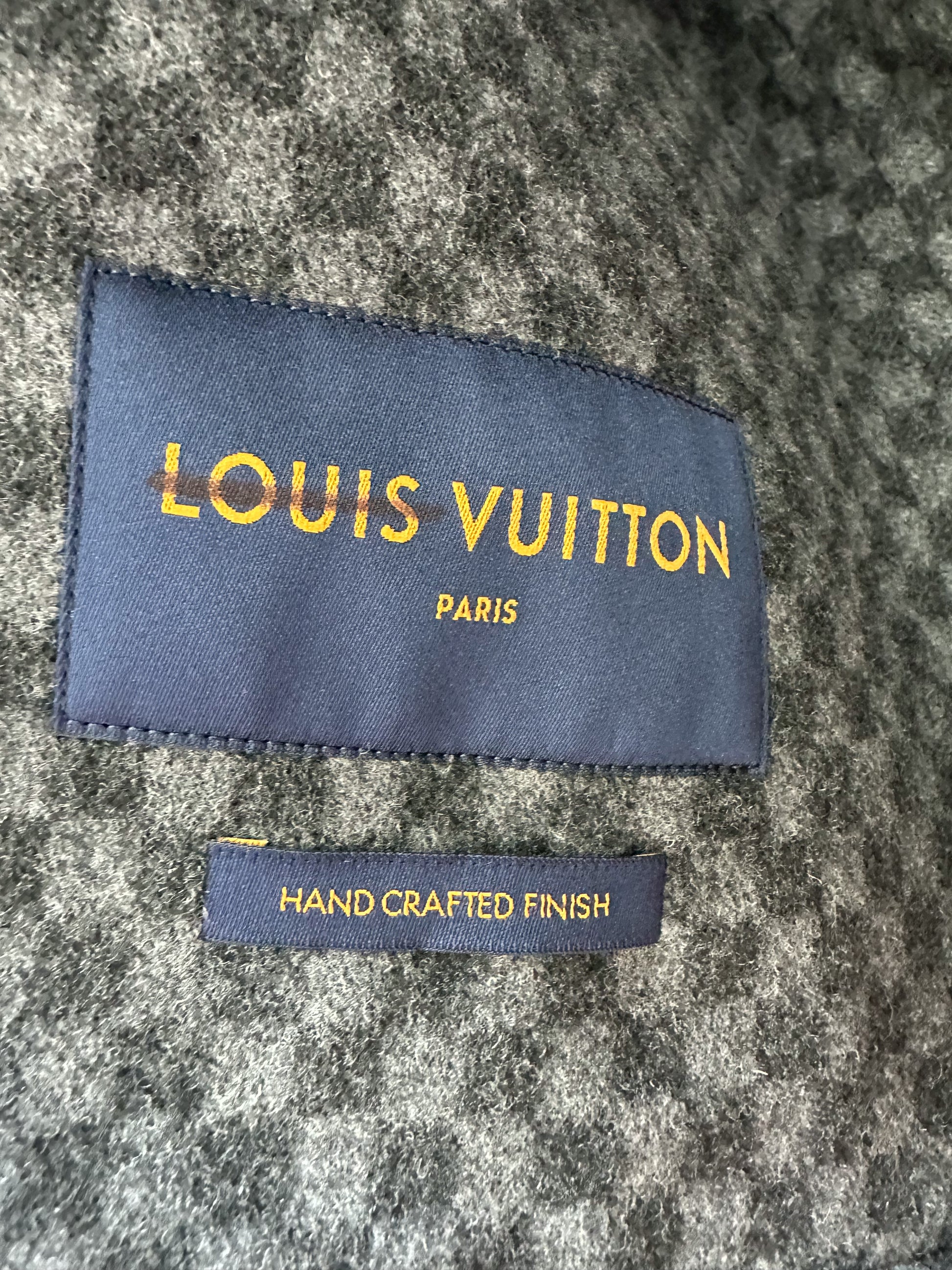 Louis Vuitton Grey Organza Monogram Mesh Track Jacket