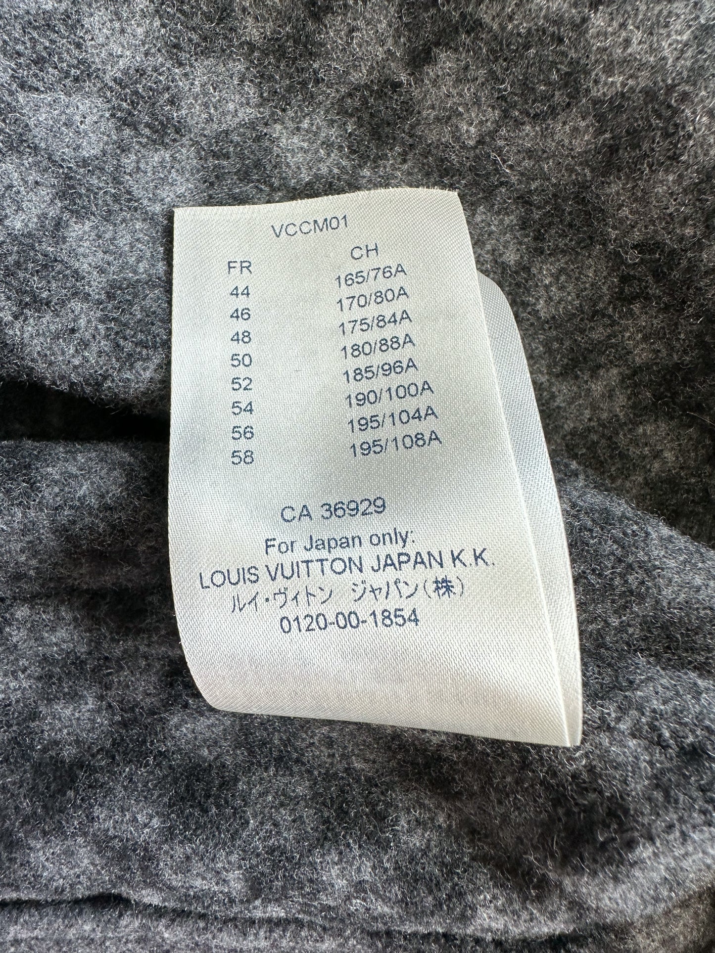 Pre-owned Louis Vuitton X Nigo Giant Damier Duffle Coat Gris Fonce