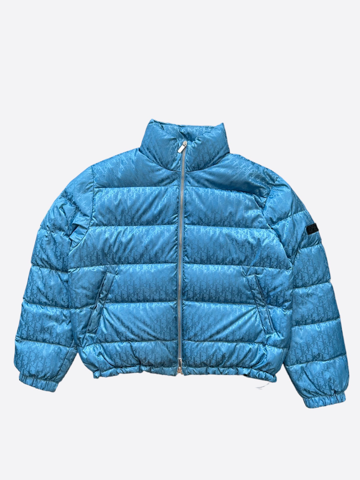 Dior Blue Oblique Puffer Jacket – Savonches - Main Image