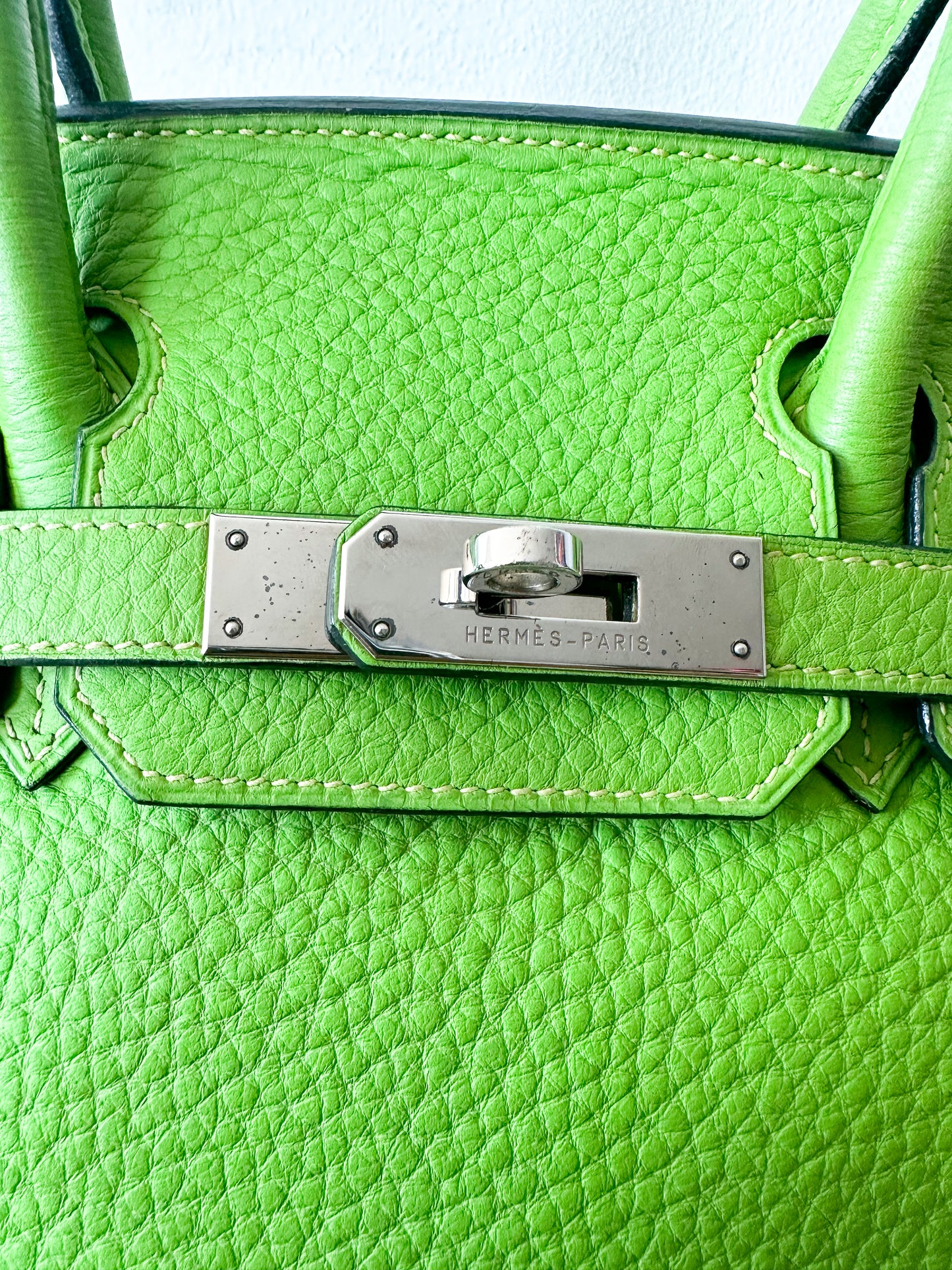 Hermès Lime Green Togo Leather Birkin 30