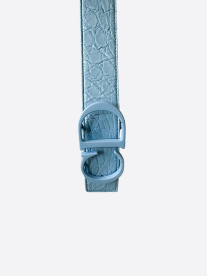 Dior Baby Blue Crocodile CD Logo Belt