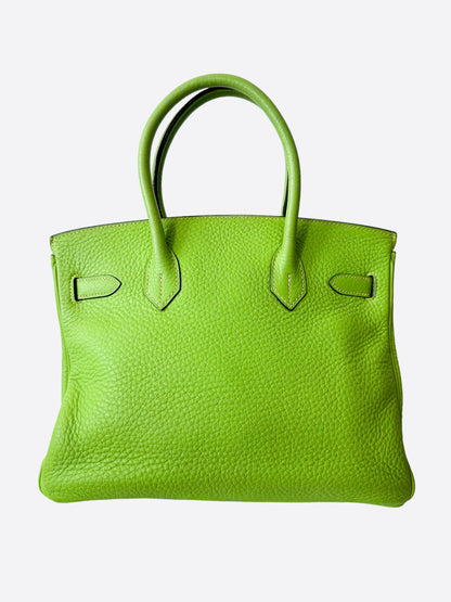 Hermès Lime Green Togo Leather Birkin 30