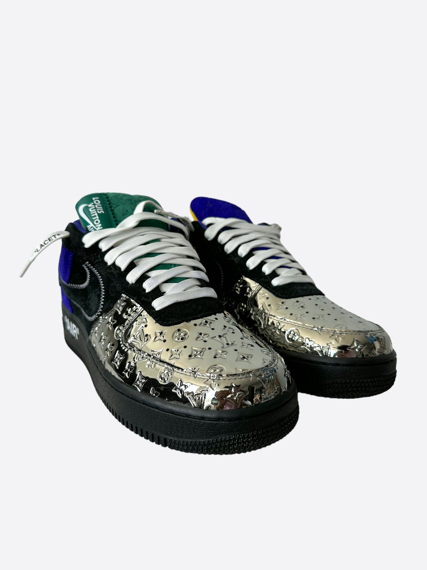 Louis Vuitton White Monogram Mid Top Nike Air Force 1 – Savonches