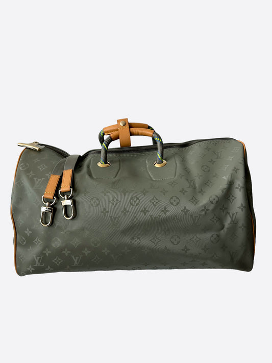 Louis Vuitton Titanium Monogram Keepall 50