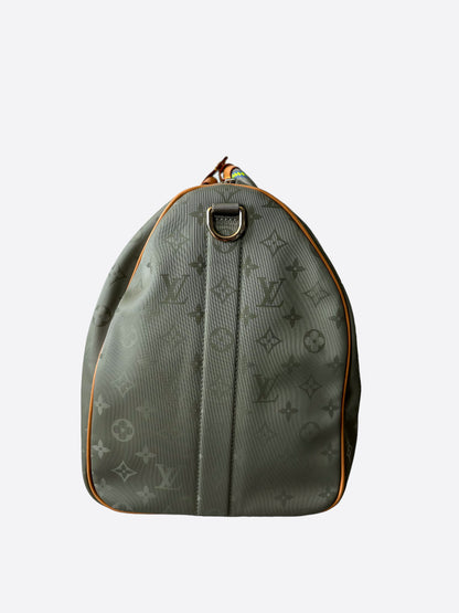 Louis Vuitton Titanium Monogram Keepall 50