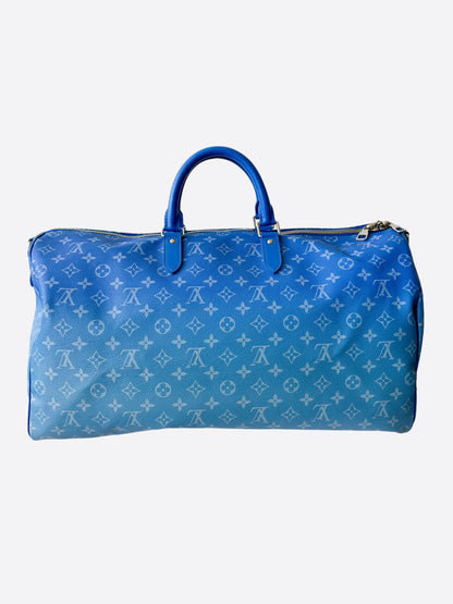 Louis Vuitton Blue Cloud Monogram Keepall 50