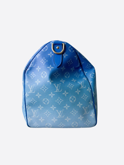 Louis Vuitton Blue Cloud Monogram Keepall 50