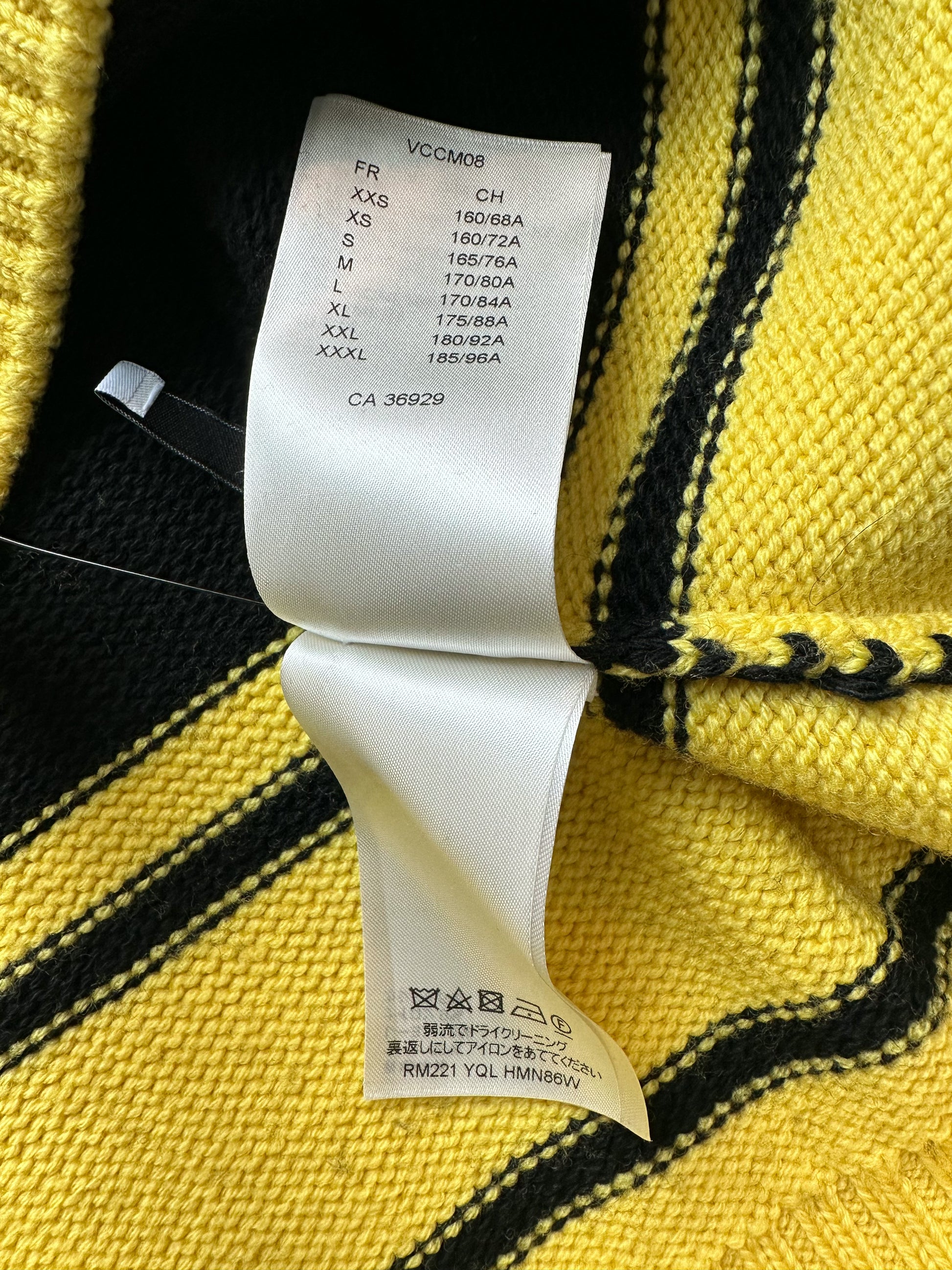 black and yellow lv sweater