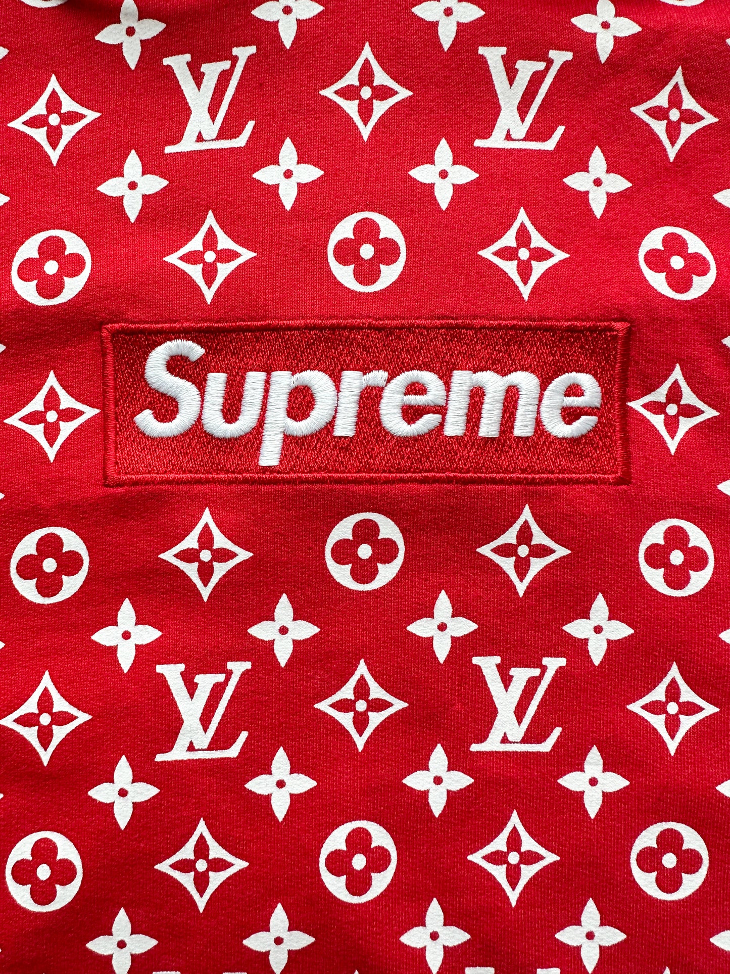 Red Louis Vuitton Supreme Hoodie Luxembourg, SAVE 57