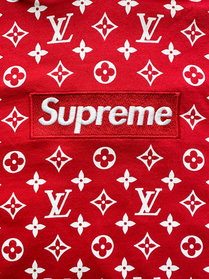 Louis Vuitton Supreme Red Box Logo Hoodie